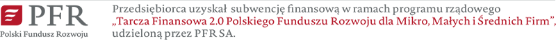 Logotyp informacyjny o subwencji Polskiego Funduszu Rozwoju